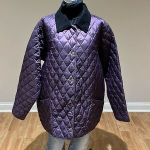 Like NEW! Barbour Annandale  eggplant quilted jacket size 18
